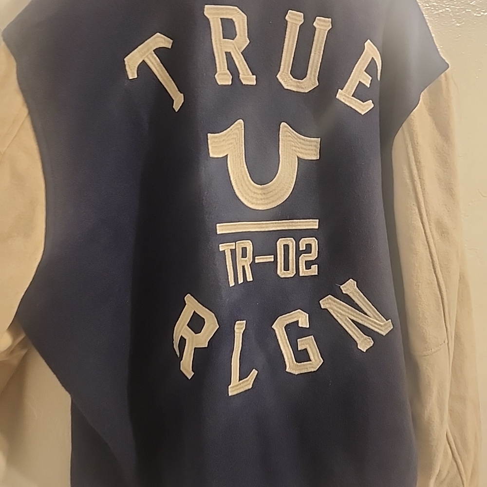 True Religion Blue and Cream Jacket
